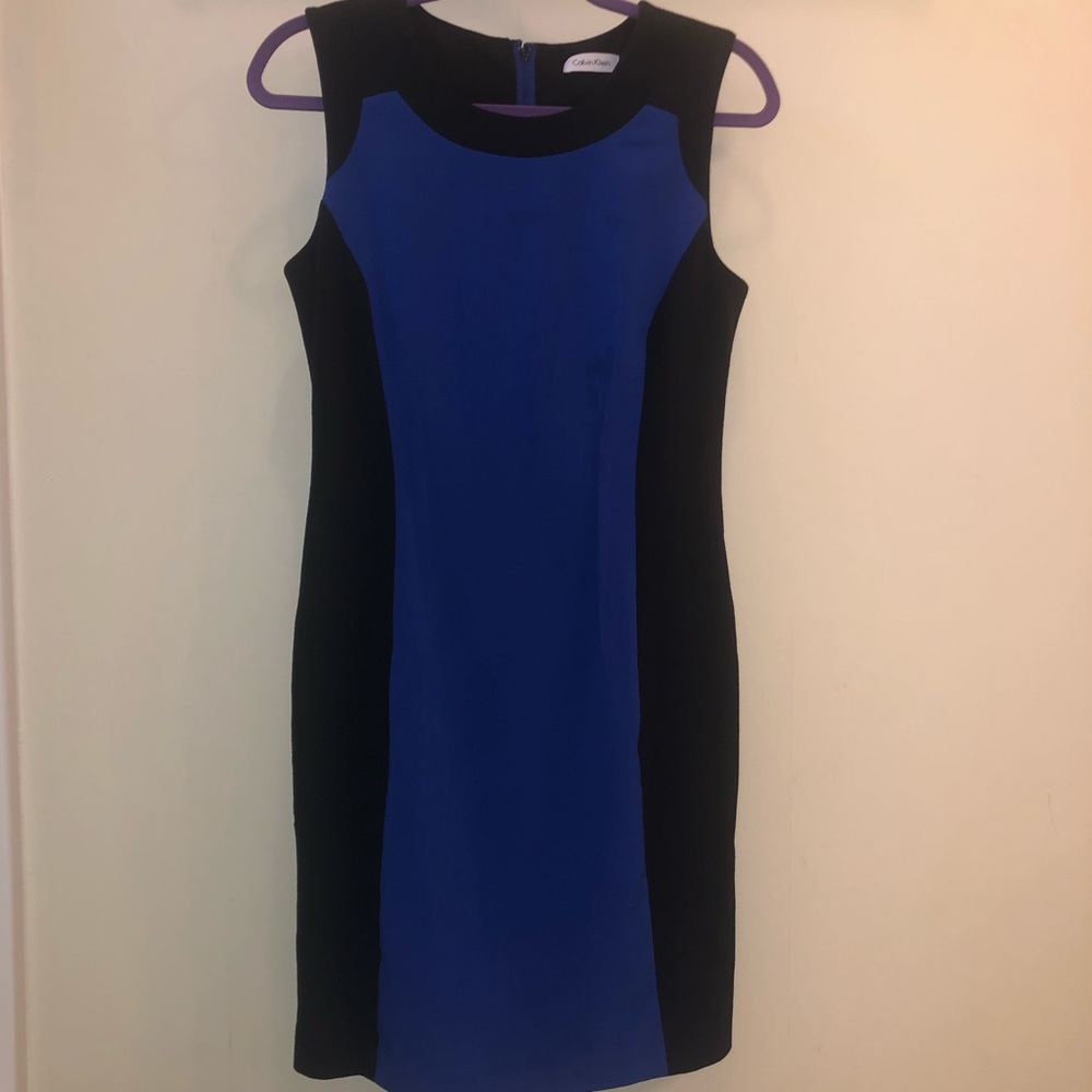 Calvin Klein Black and Blue Professional Dress